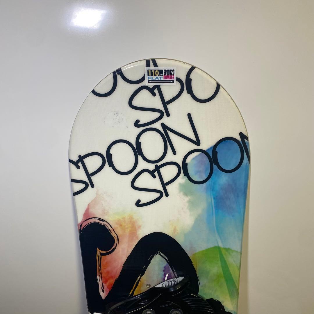 美品✨送料無料✨SPOON スノーボード 110cm ビンディング　2点セット