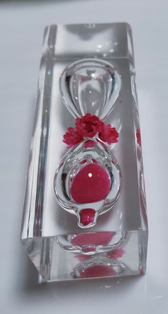 砂時計 硝子 花 195秒 インテリア 北欧 モダン 置物