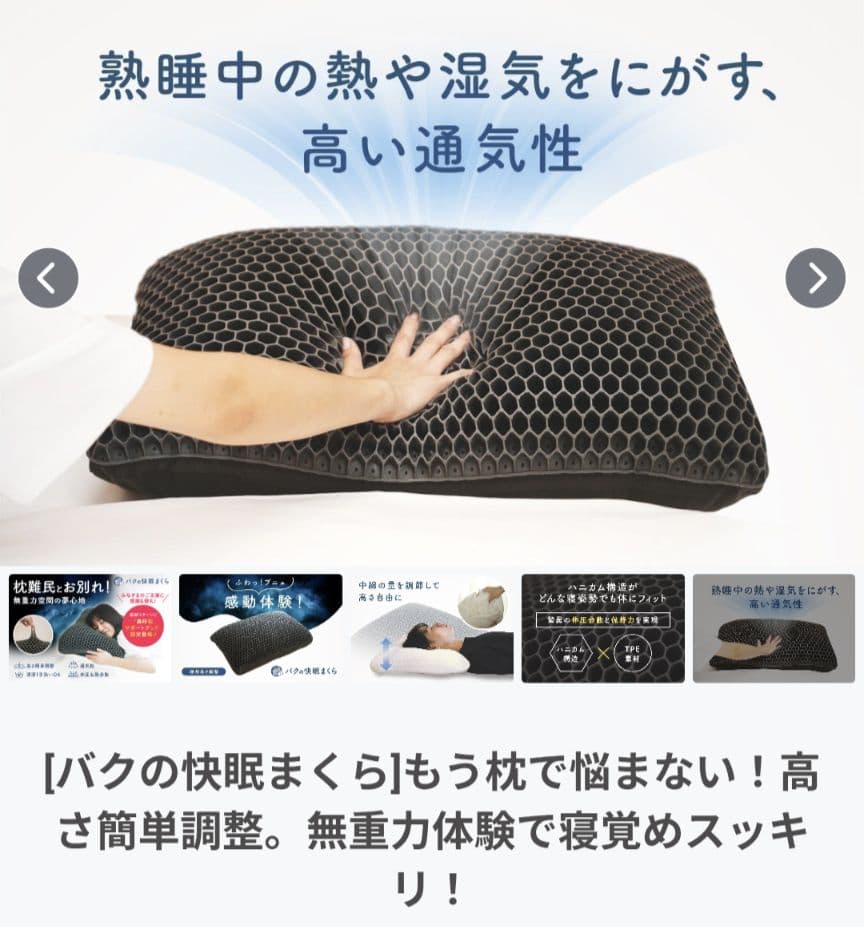 バグの快眠まくら