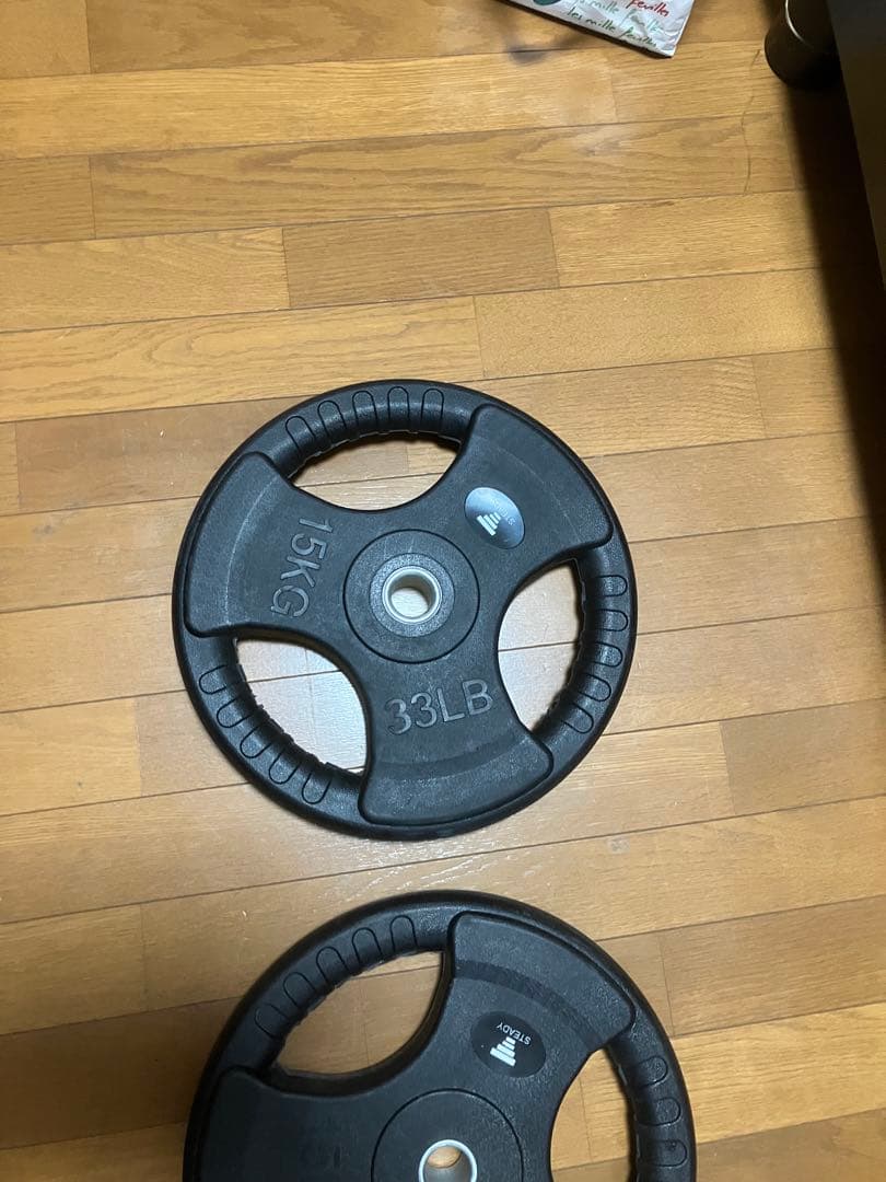 引き取り限定　ダンベルプレート 15KG 2枚セット