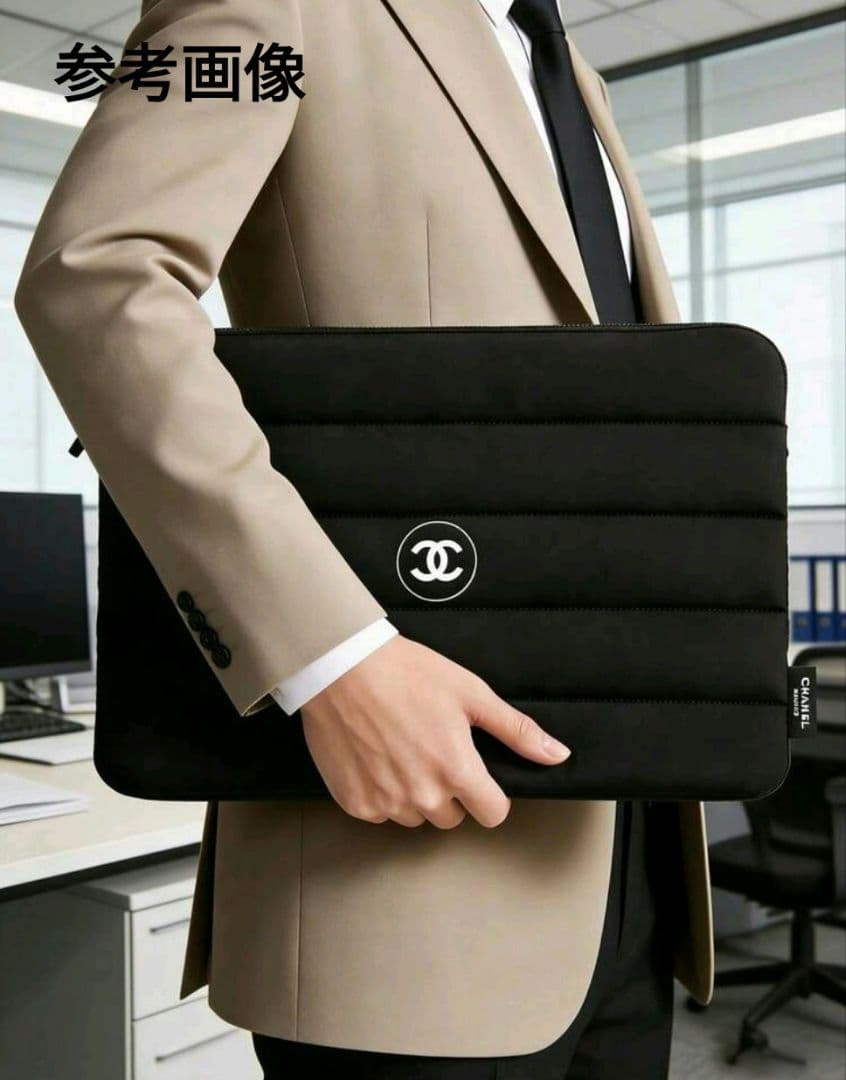 最安値CHANEL ノベルティ PCケース キルティングポーチ ブラック