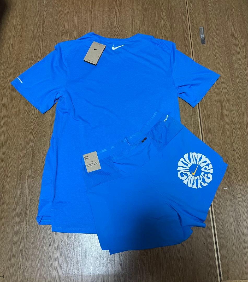 ナイキ ランニング Tシャツ 半袖 ストライド ショートパンツ 上下 ランパン