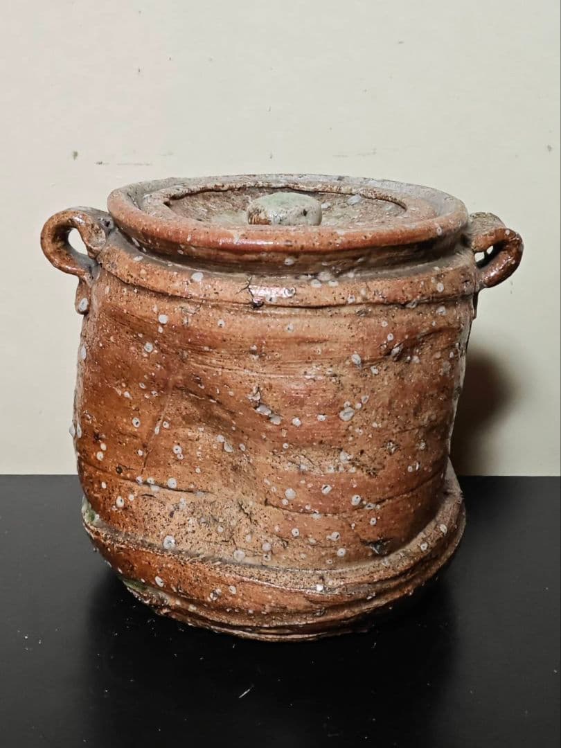 古伊賀水指　江戸時代　茶道具　古窯　古美術