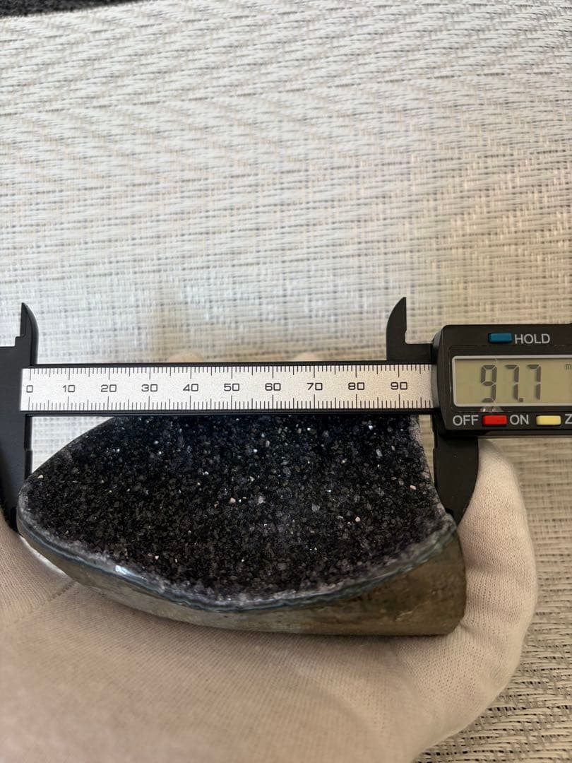 濃色ブラックアメジストドーム 約9.6cm 340g 結晶ぎっしり ✨1138