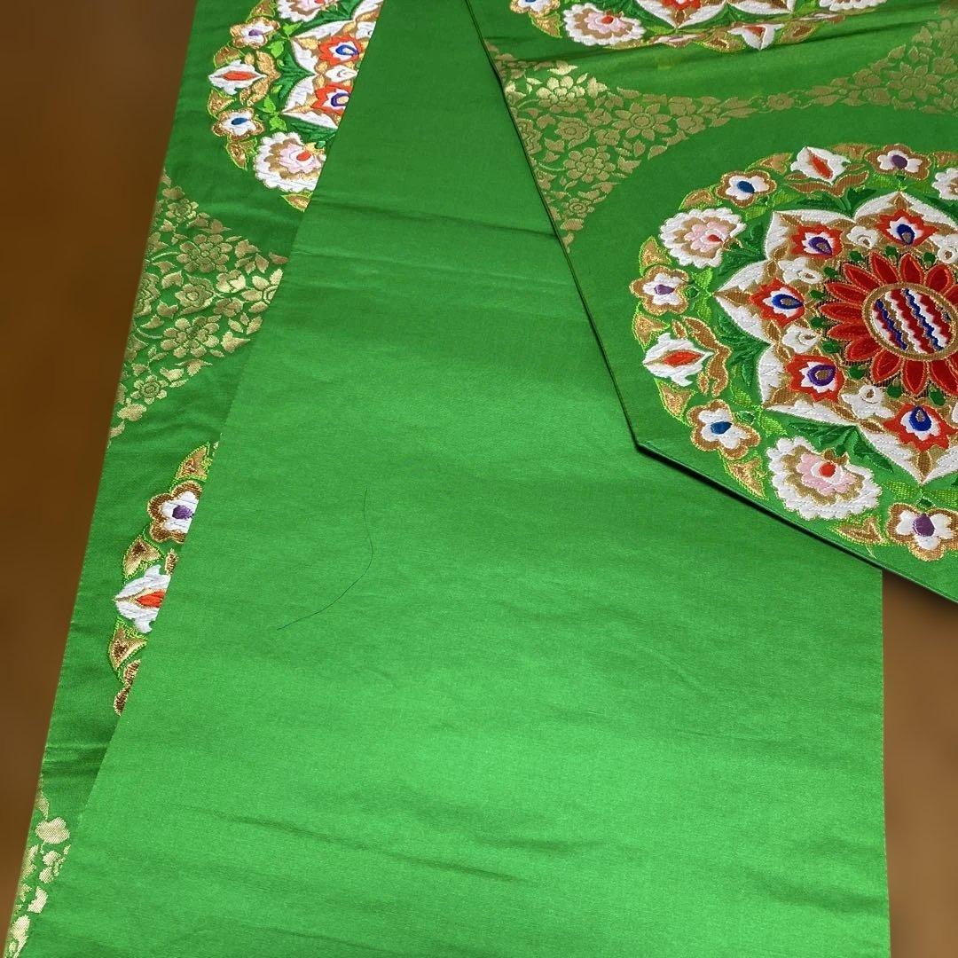 table runner 「唐織大華紋」帯リメイク　正絹　長尺