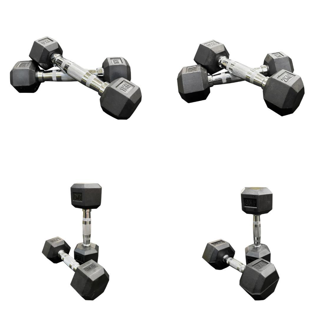 ヘックス ダンベル 1kg～10kg × 2ずつ 計20個＋トライアングルラック