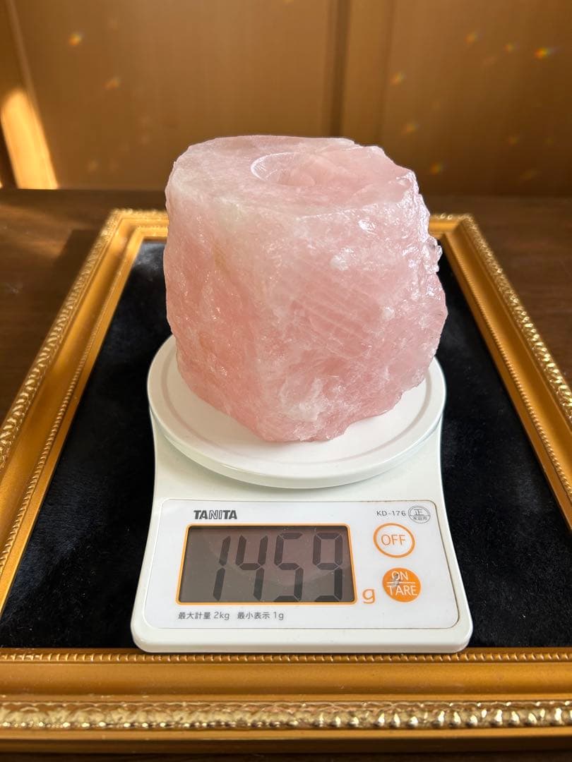 ✨破格✨絶品‼️ローズクオーツ☆噴水☆天然石☆ファウンテン☆秘蔵品☆1459g