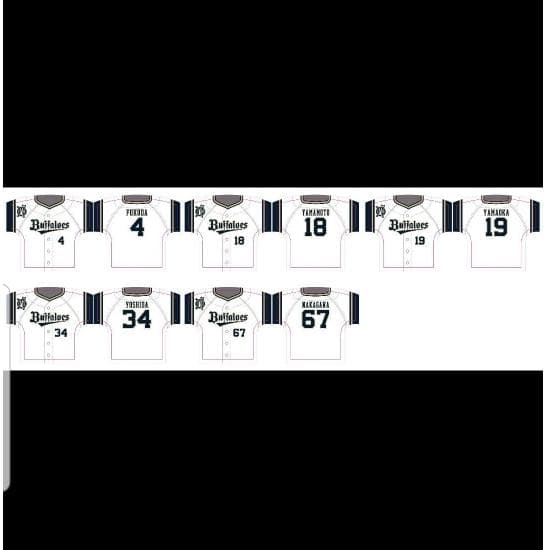 非売品　背番号　オリックス バファローズ　ユニフォーム型　大各1