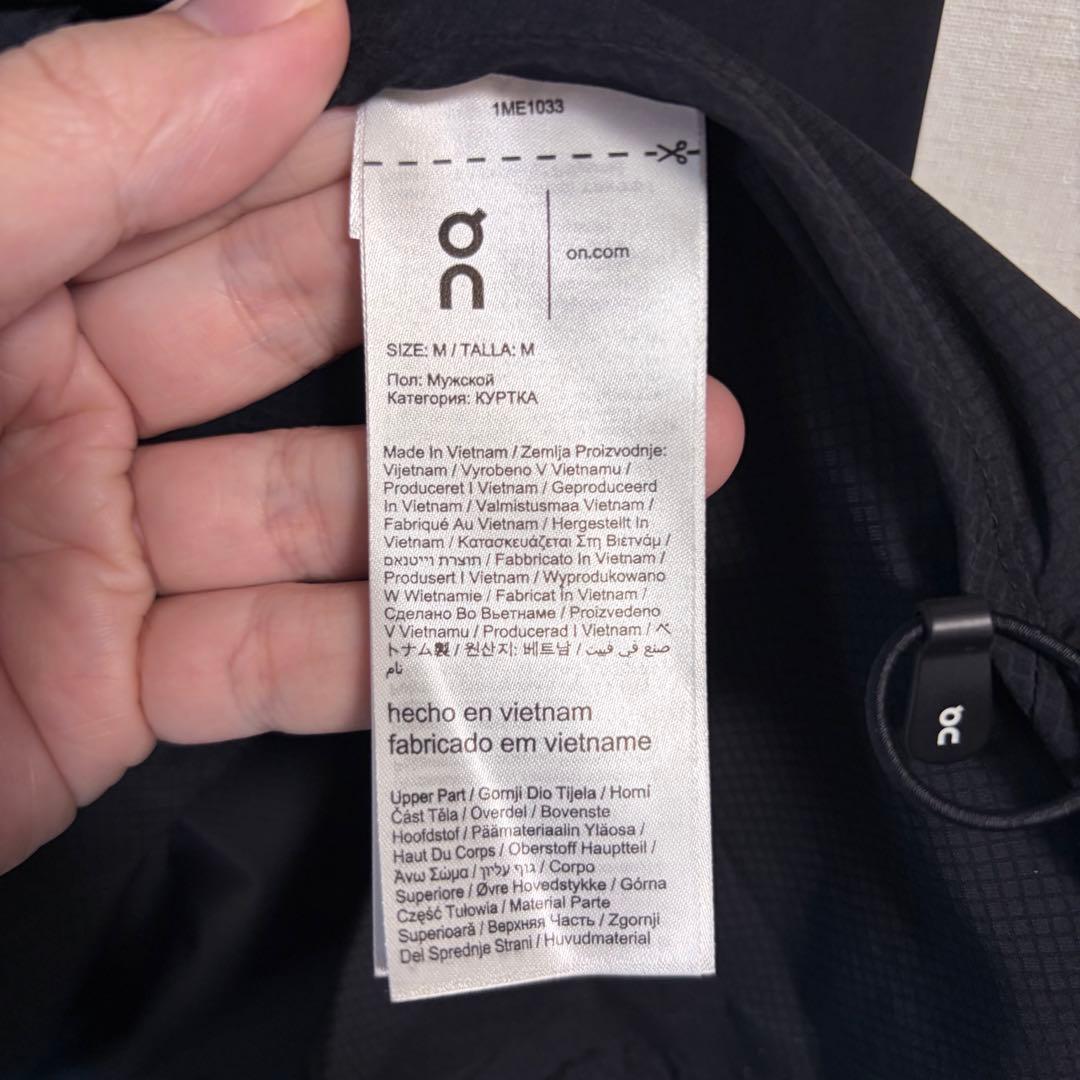 On Core Jacket Mens メンズ Black 黒 Mサイズ