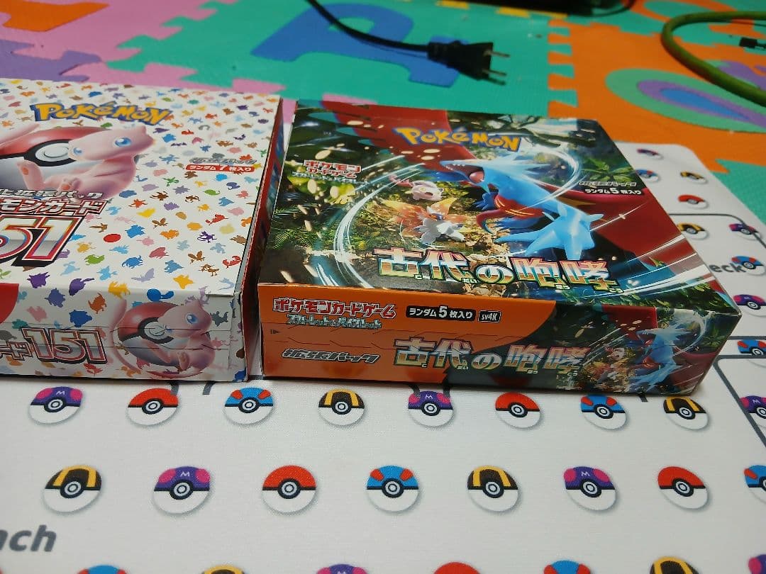 ポケモンカード151シャイニトレジャ古代咆哮3点セットシュリンク無しペリペリ有り