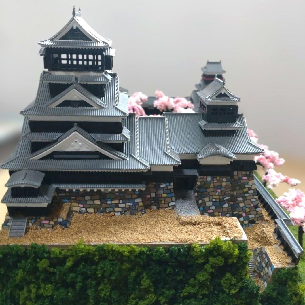 熊本城　春（桜）バージョン　プラモデル　組立済完成品