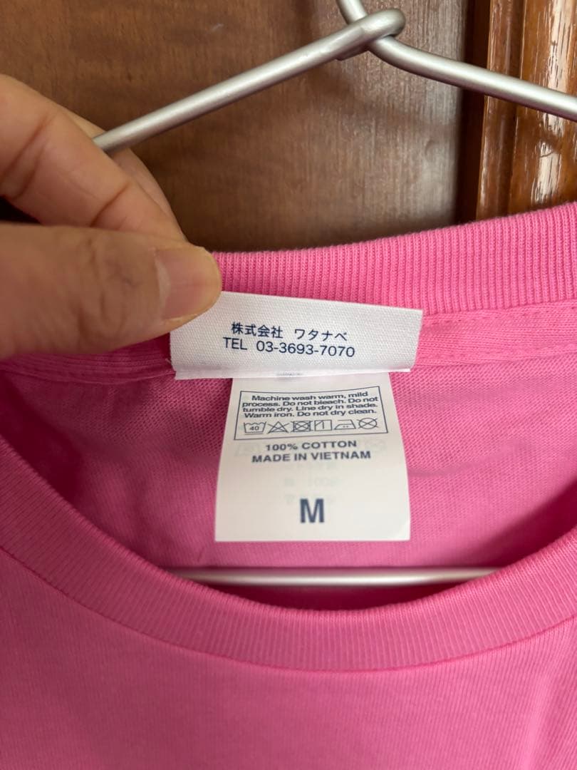 未使用！水森亜土 Tシャツ 自転車 Mサイズ ピンク色 体色 変色なし 美品