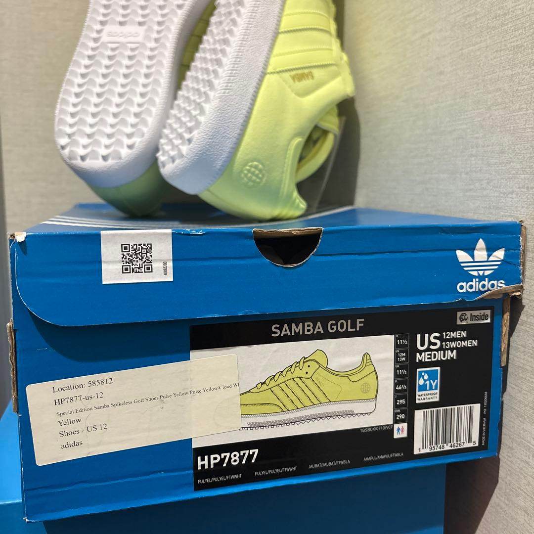 adidas サンバ　ゴルフ　イエロー 29.5c