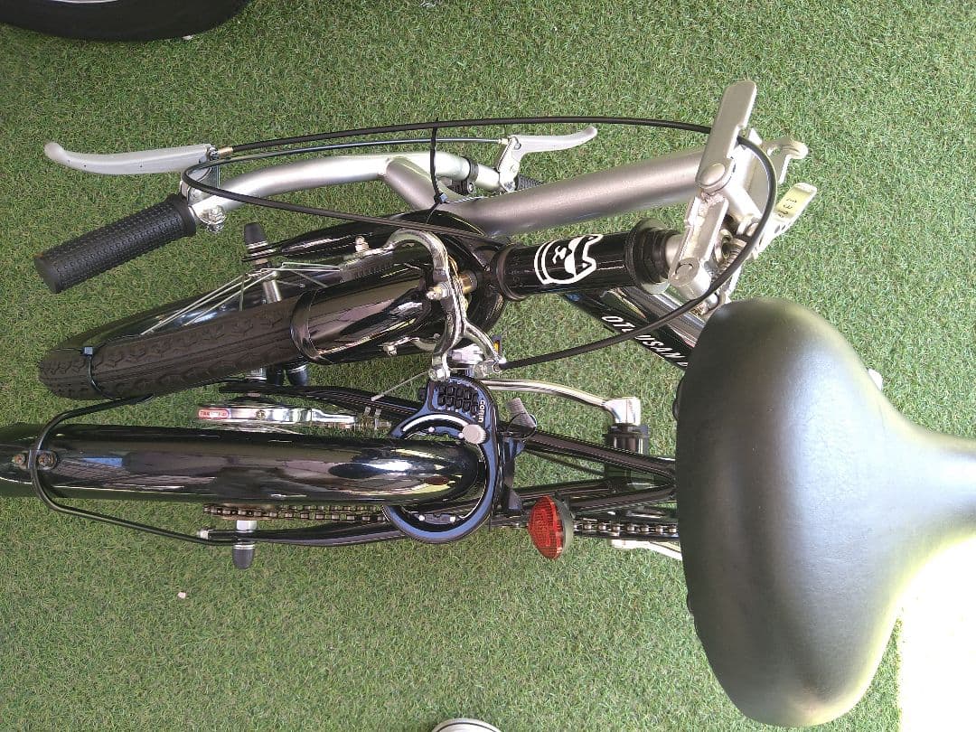 ソフトバンク　お父さん自転車　鍵付き　折りたたみペダルに交換　折りたたみ自転車