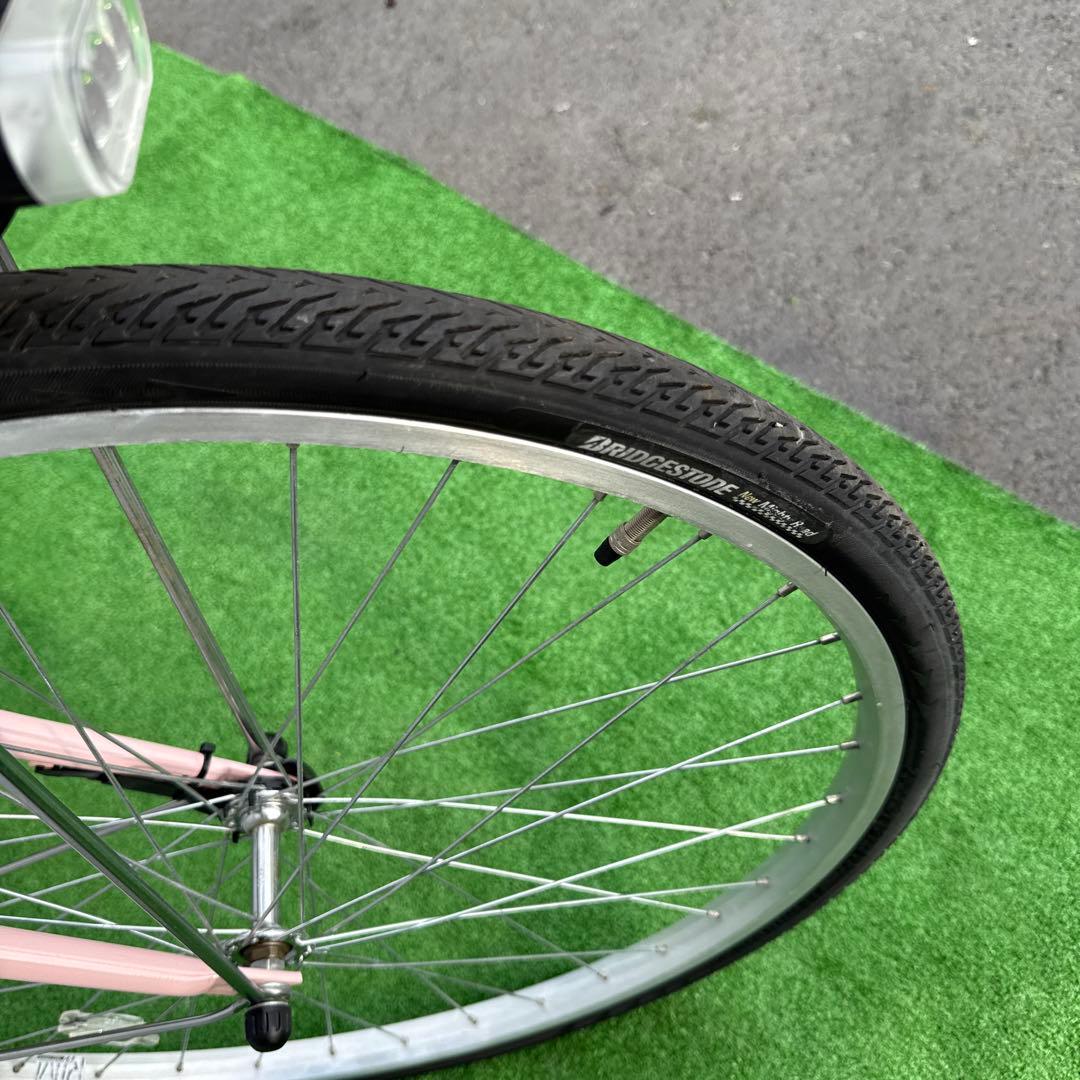 ブリヂストン電動アシスト自転車26インチ ピンク