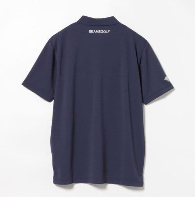 ⓁBEAMS GOLFビームスゴルフアイスクリームロゴモックネックシャツNAVY