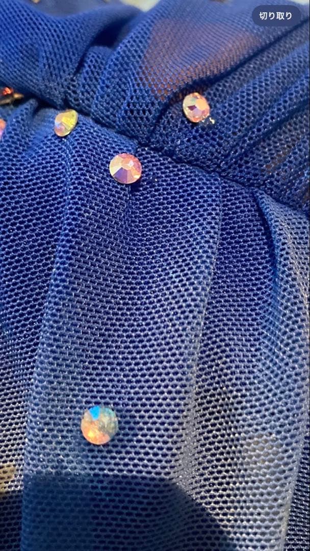社交ダンス ドレス 日本製 青 ブルー