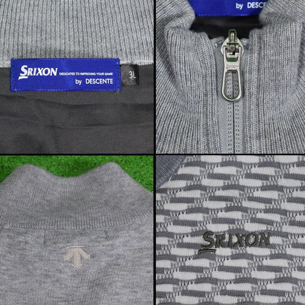 SRIXON/スリクソン ゴルフ 防風ニットジャケット【ライトグレー/3L】美品