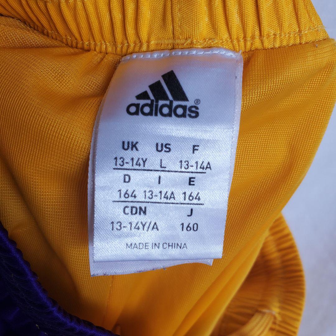 adidas×Lakers NBA バスパン ハーフパンツ キッズ バスケ