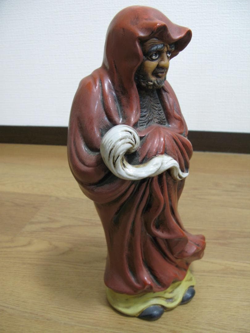 九谷焼/八幡窯/在印/達磨大師/立像/尊像/高さ約33cm 陶磁器/陶芸/ダルマ