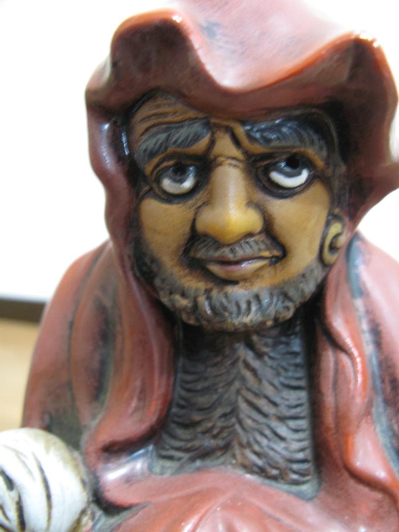 九谷焼/八幡窯/在印/達磨大師/立像/尊像/高さ約33cm 陶磁器/陶芸/ダルマ