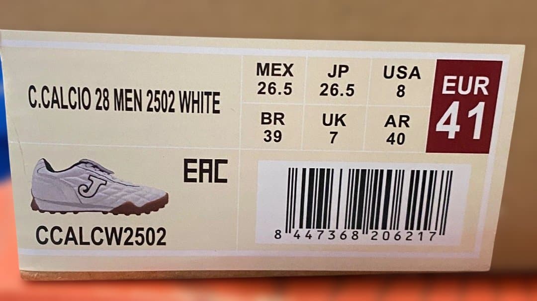 シューズ joma / C.CALCIO 28 MEN 2502 WHITE (26.5)