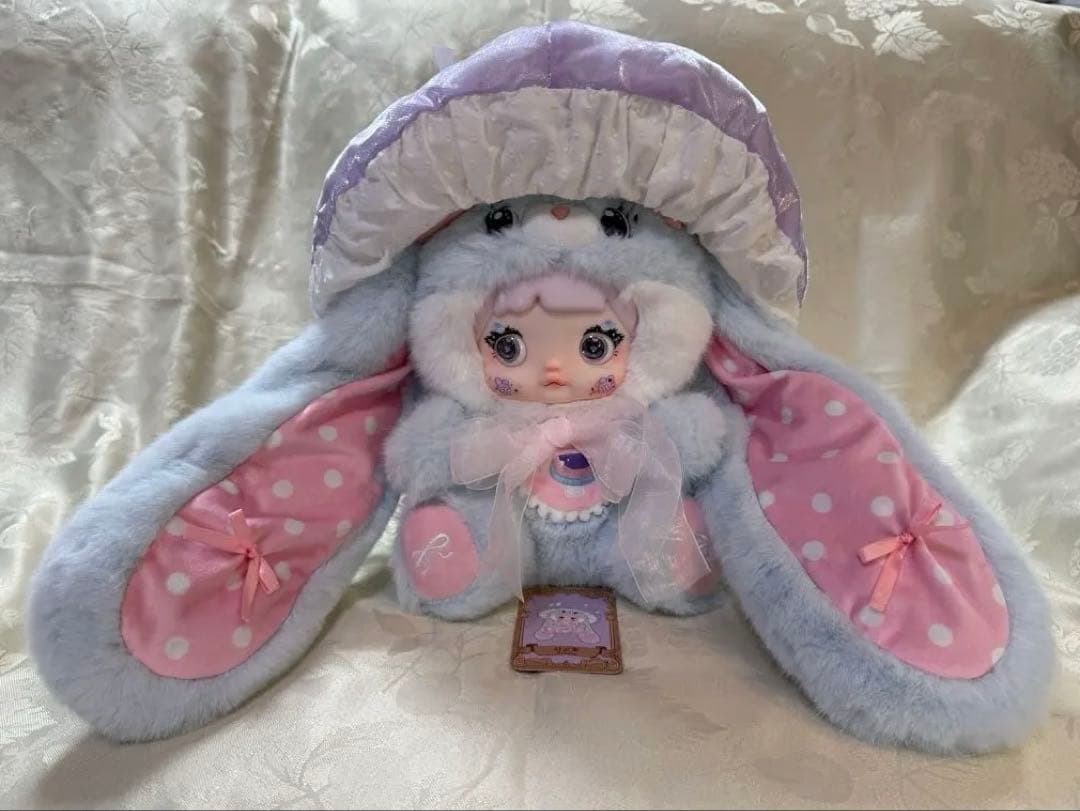 Nommi 400%キノコ きのこ Mushroom Hat 水色 紫 ⑦