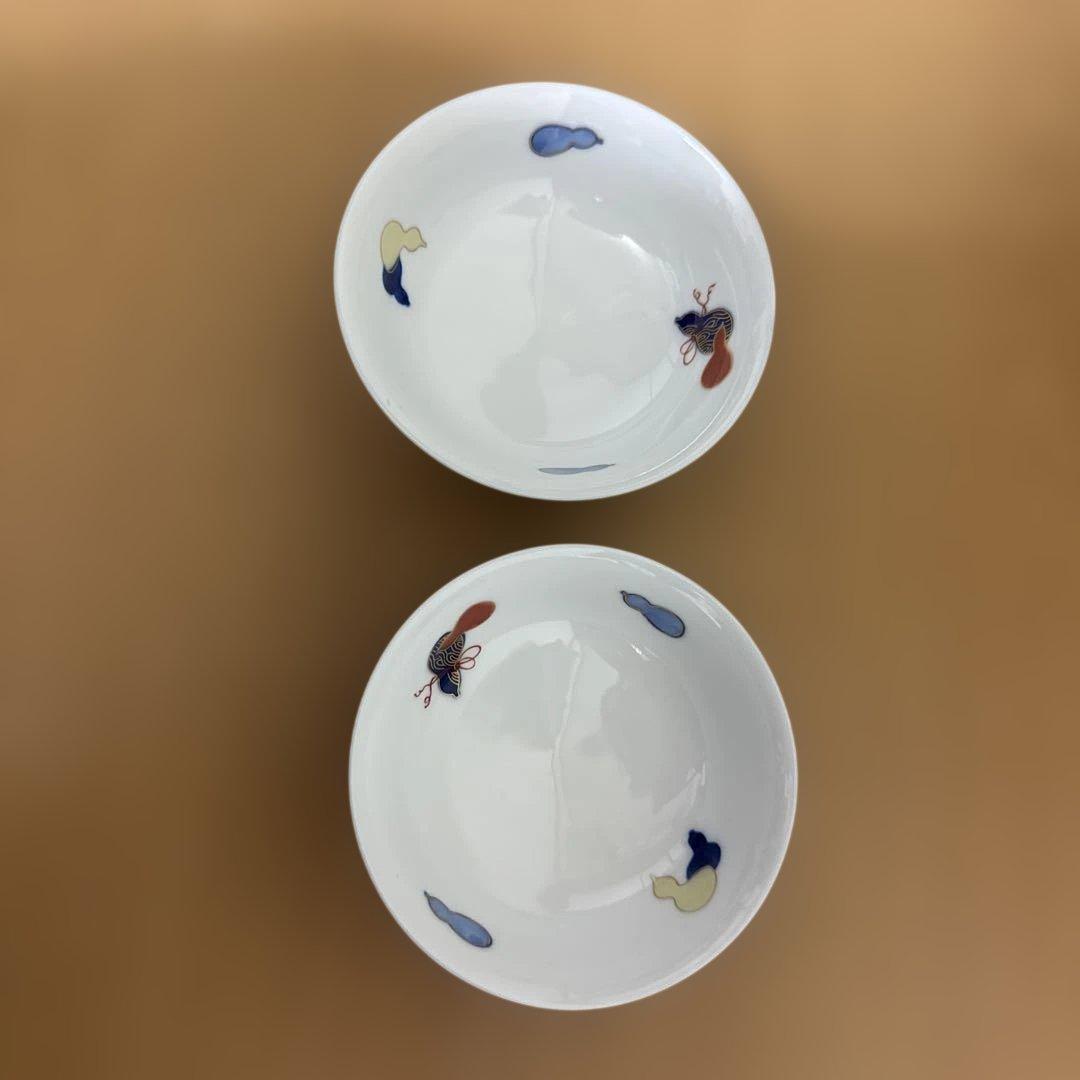 瓢箪 深川製磁　百年庵　六瓢ひょうたん　夫婦飯碗2個セット