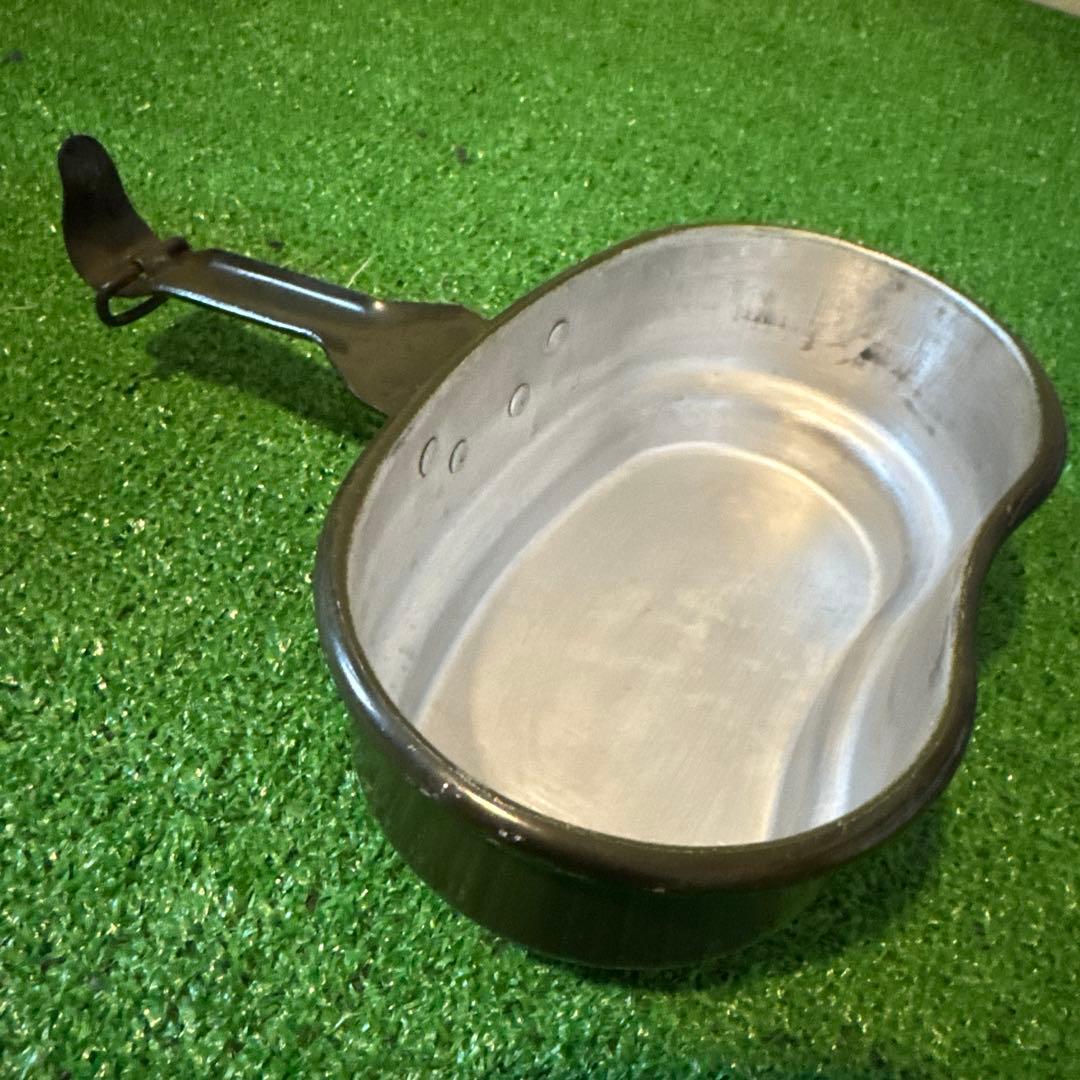 軍　飯盒 オリーブ　二重構造　メスキット　ソロキャンプ　クッカー