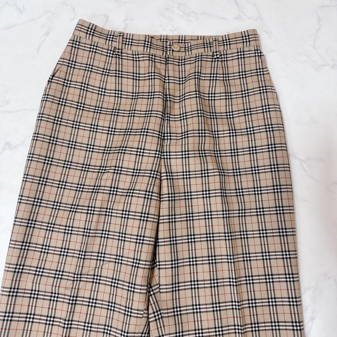 ✨美品✨バーバリーゴルフ ノバチェック パンツ 9号 レディース ベージュ
