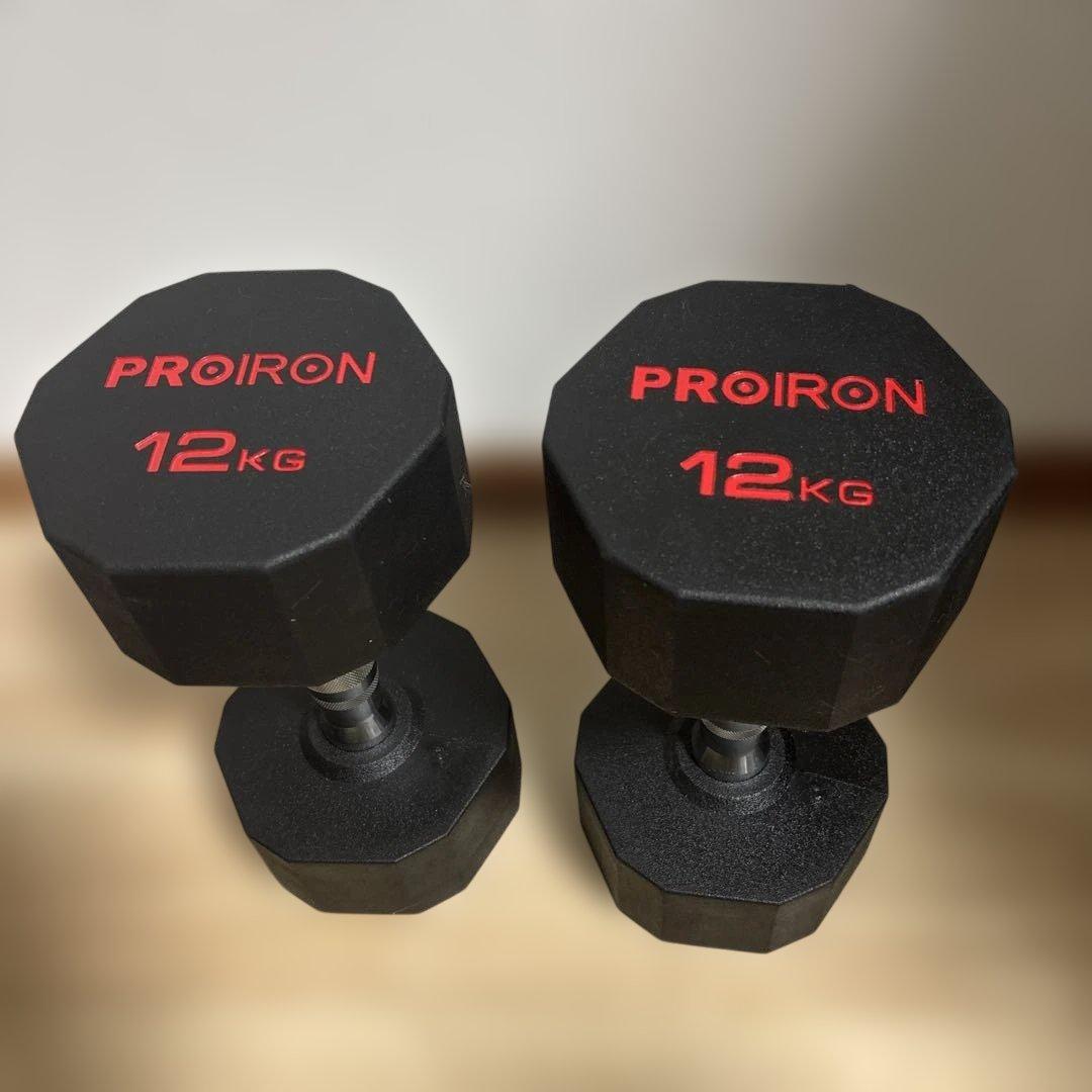 PROIRON　プロアイアン　ダンベル　12キロ　2個セット　美品寄り　最安値