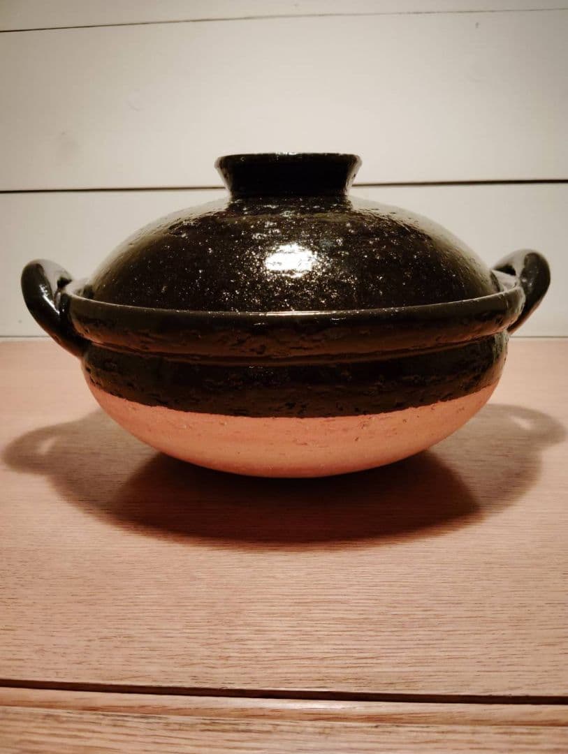美品　永谷園　ヘルシー蒸し鍋　27cm　　土鍋