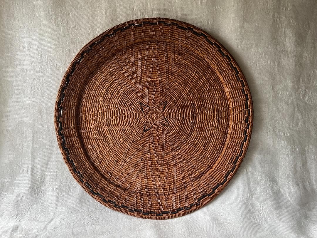 アタ製品　大判トレイ　幾何学模様　径約48cm