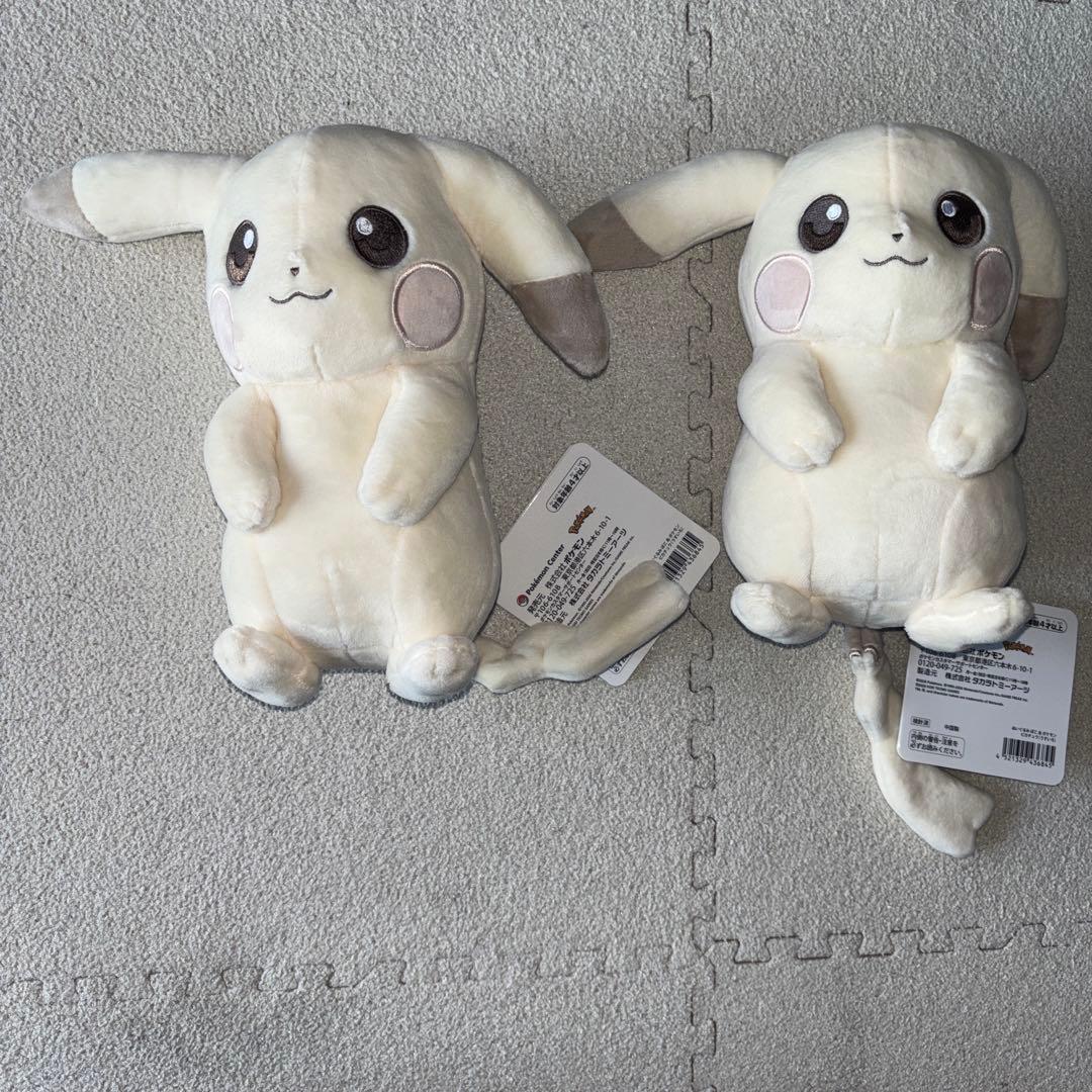 ぽこ あ ポケモン ぬいぐるみ ピカチュウ うすいろ　メタモン　お面 2個セット