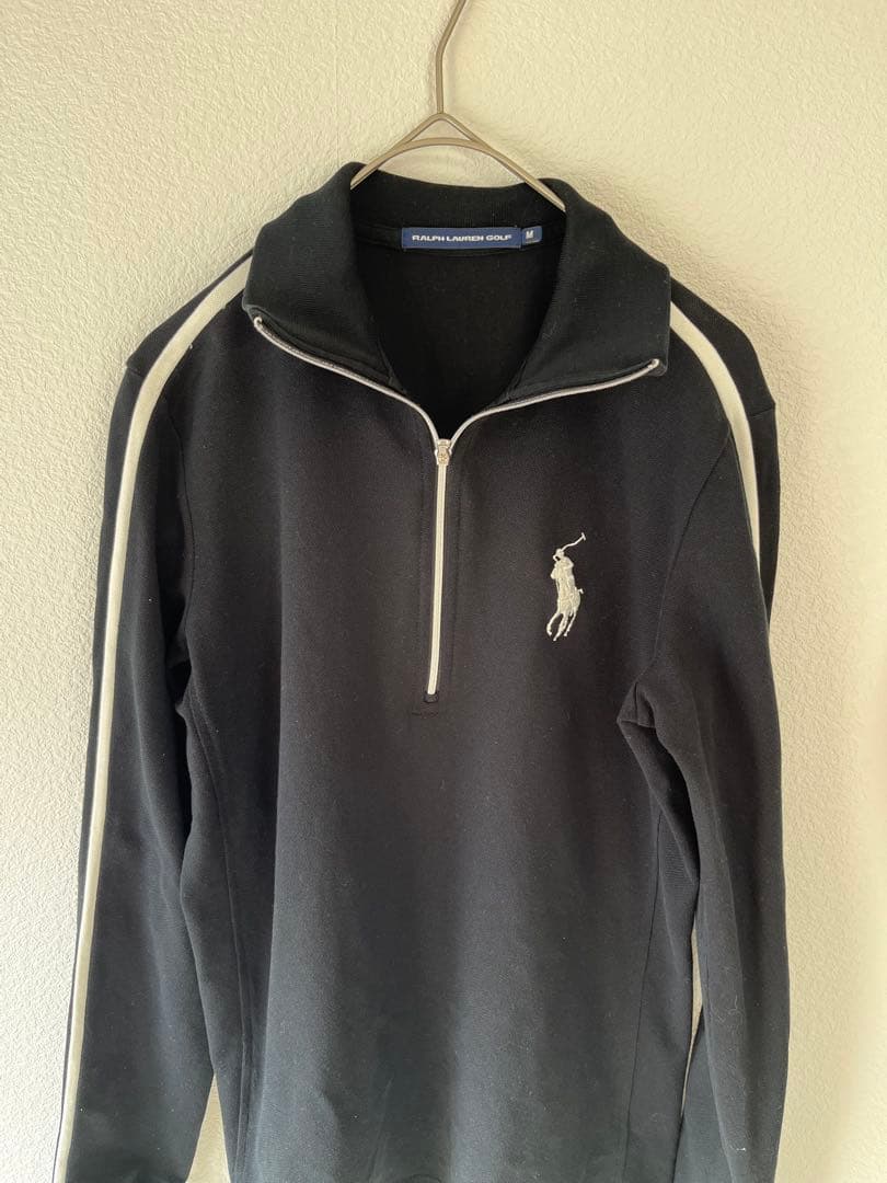 RALPH LAUREN GOLF ハーフジップ長袖トップス ブラック M