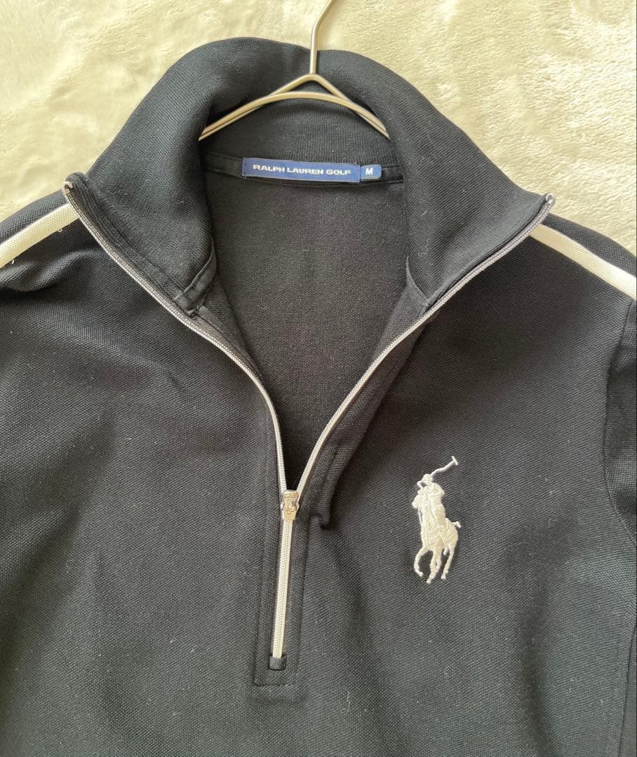 RALPH LAUREN GOLF ハーフジップ長袖トップス ブラック M