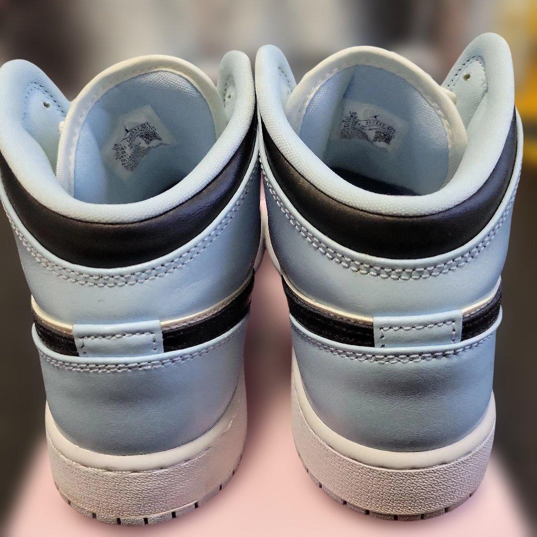 【美品】AIR JORDAN 1 MID (GS) アイスブルー 24cm
