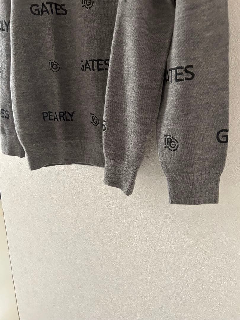 PEARLY GATES ロゴセーター グレー　パーリーゲイツ 5 メンズ