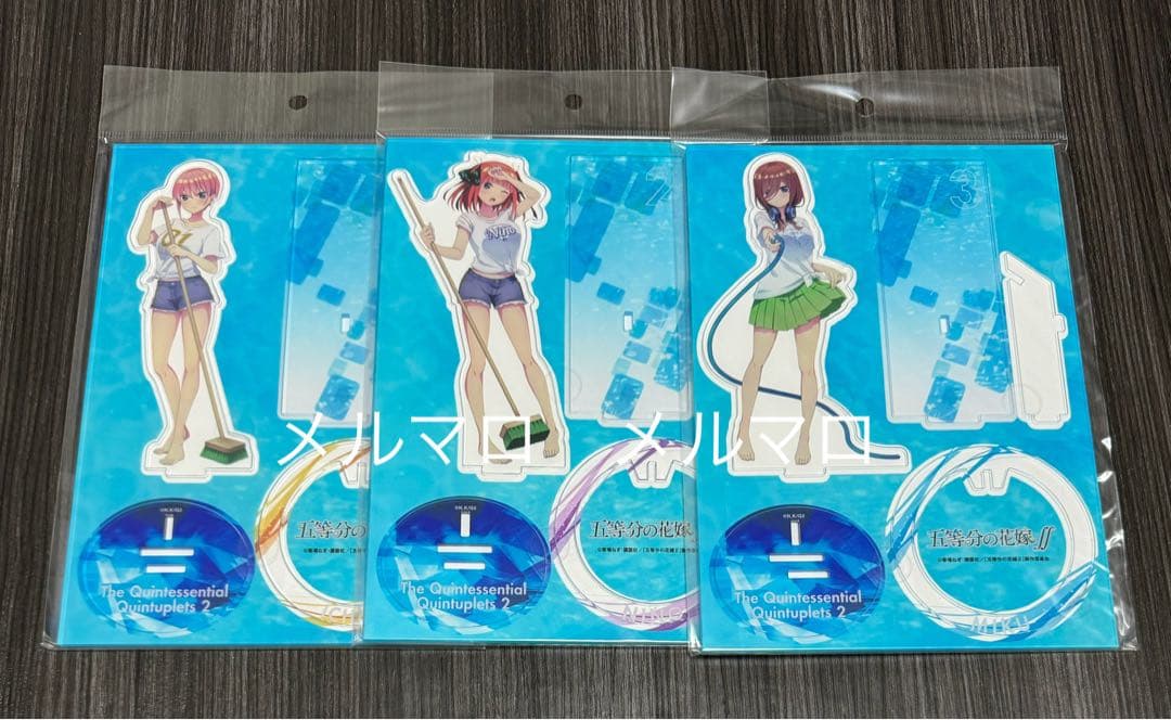 五等分の花嫁　アクリルスタンド プール掃除　アニメイト　一花二乃三玖四葉五月
