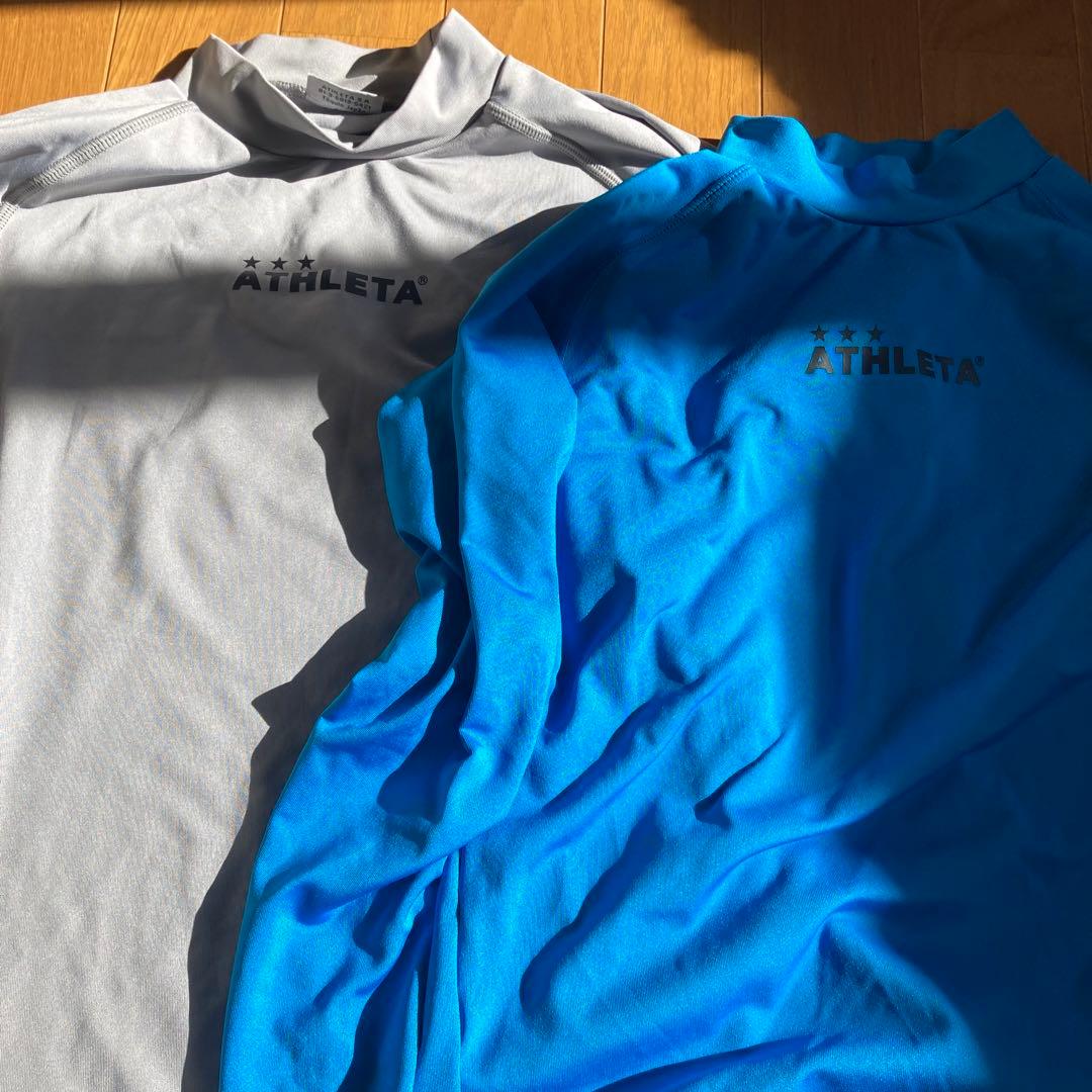 【聖和学園】 ATHLETA 長袖インナー 2枚セット グレー 青