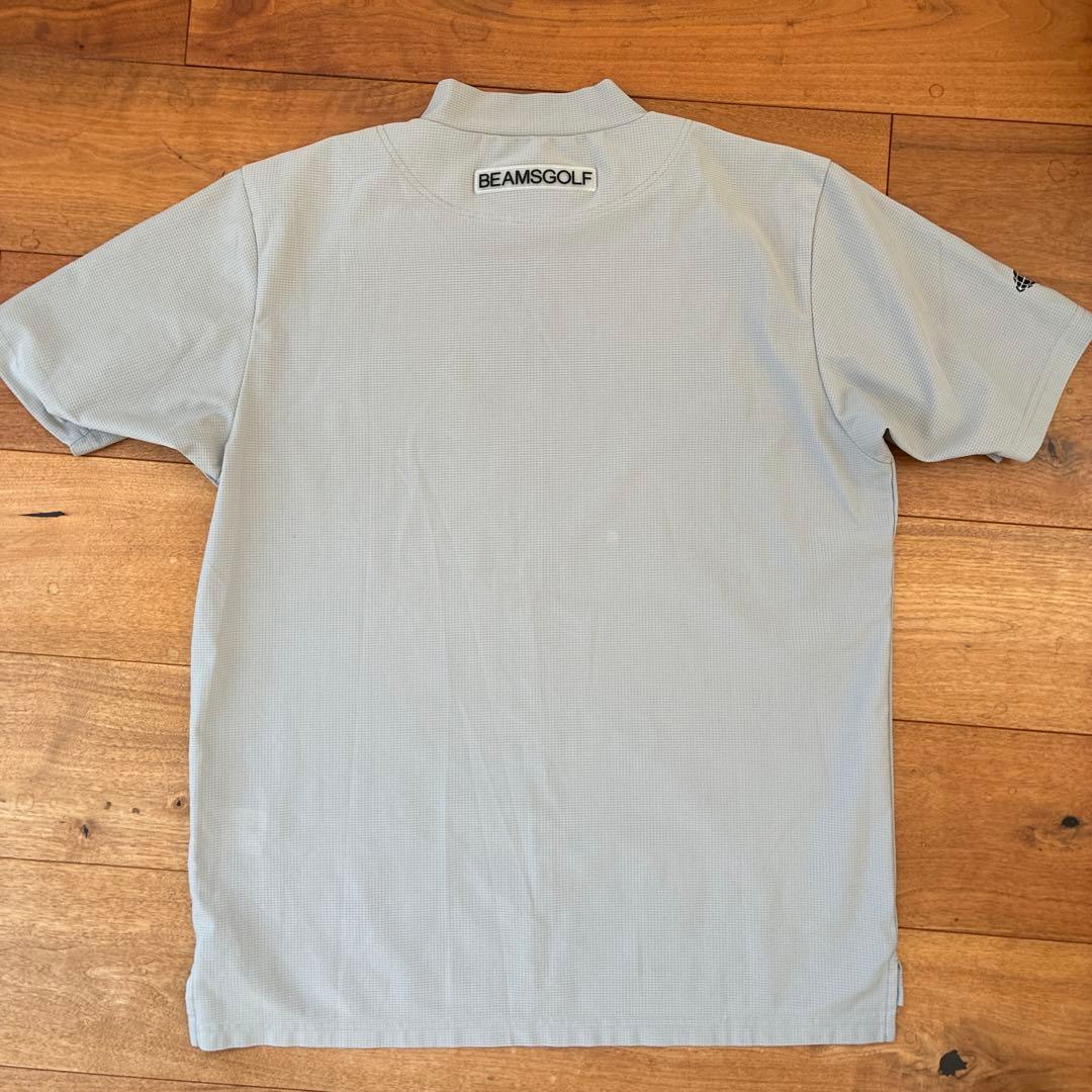 美品 BEAMS GOLF モックネック 半袖 M グレー 日本製 ゴルフ.