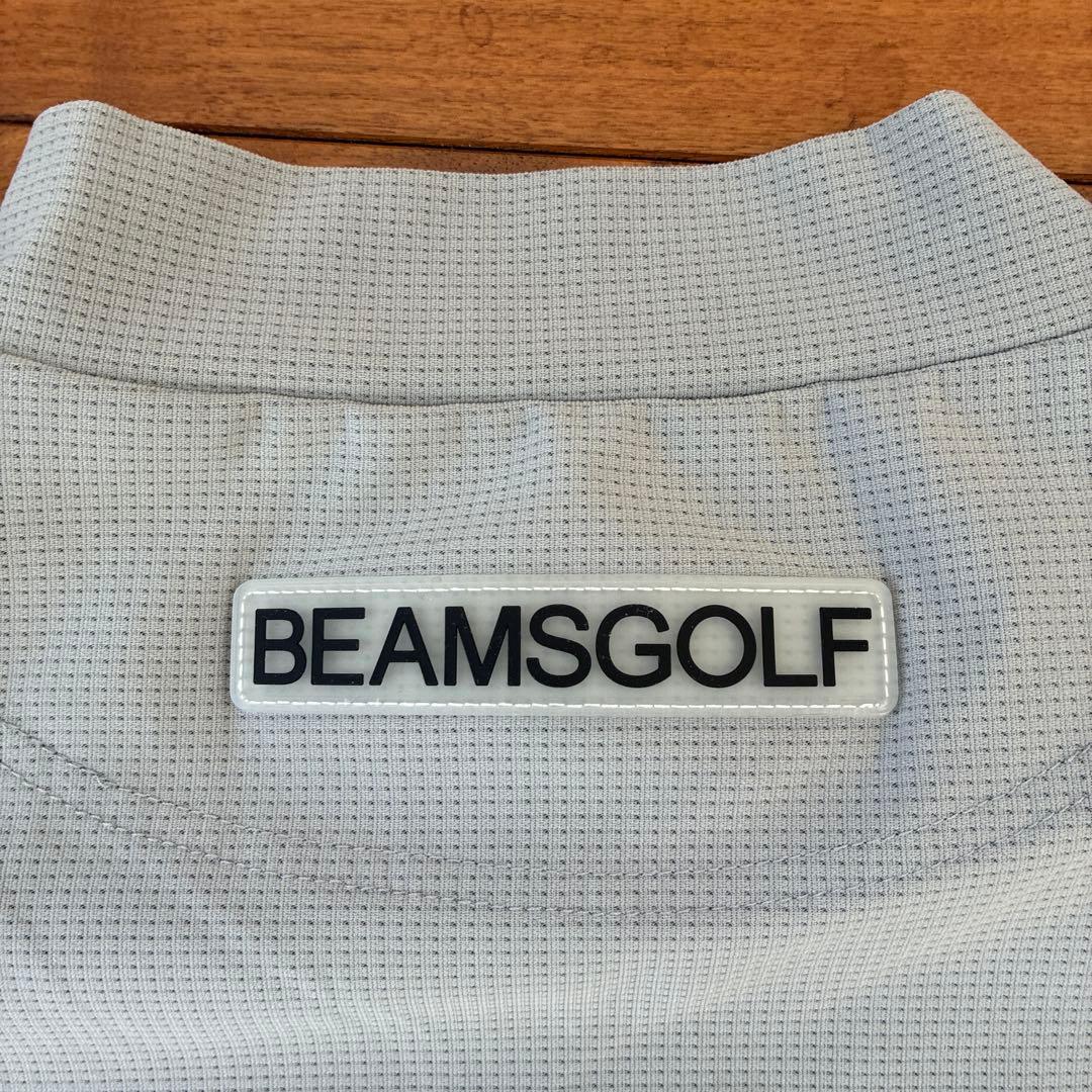 美品 BEAMS GOLF モックネック 半袖 M グレー 日本製 ゴルフ.