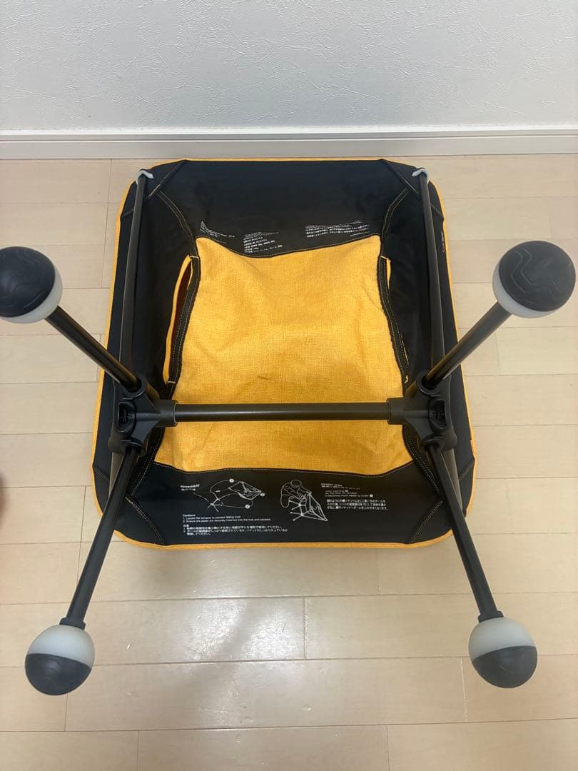 ヘリノックス コンフォートチェア　イエロー　純正ボールフィート付き　中古品