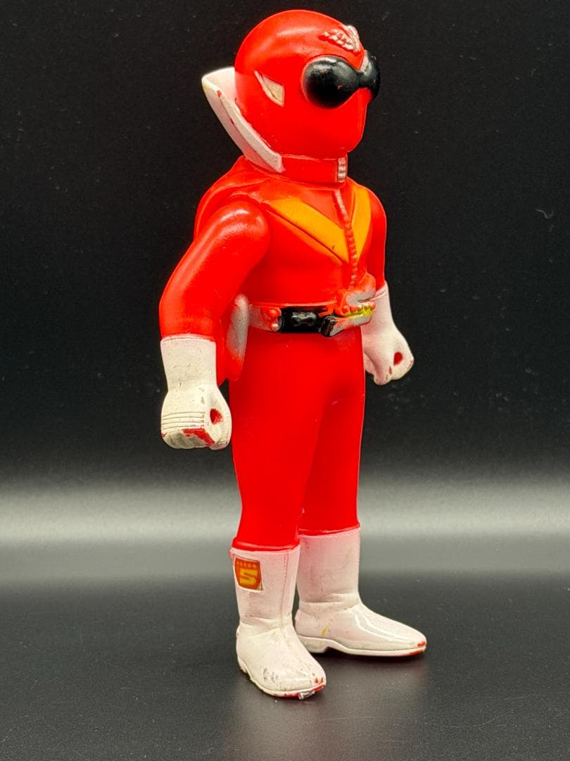 当時物 美品 ポピー アカレンジャー ソフビ 昭和レトロ ゴレンジャー 石森プロ