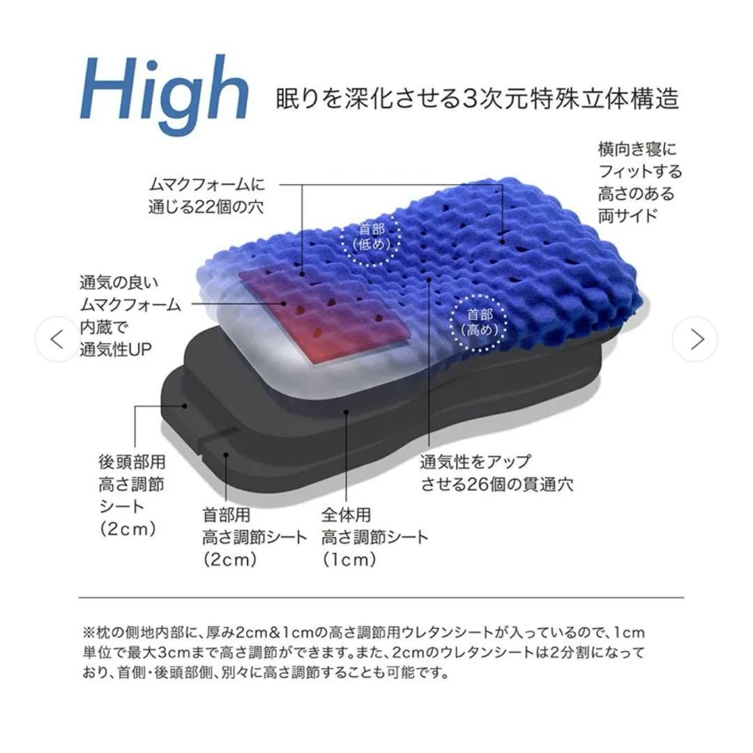 値下げ！！西川　AIR 3D【エアー3D］ピロー/High ハイ　購入時袋付き⭐️