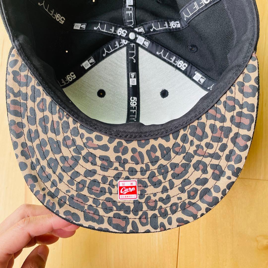 【New Era 】59FIFTY キャップ ブラック 7 3/8 豹柄 カープ