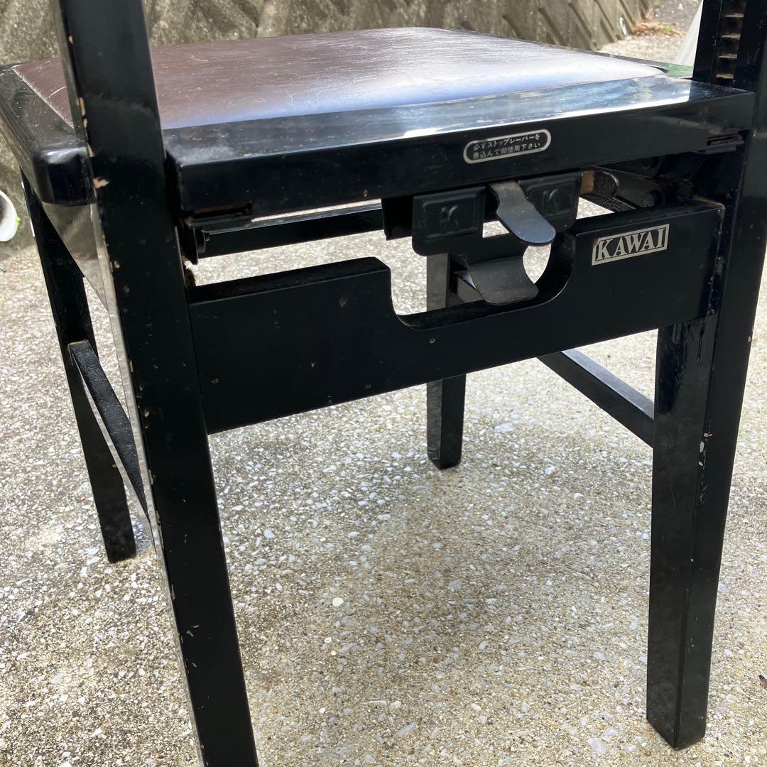 【中古】 KAWAI トムソン椅子 ピアノ椅子 背もたれ椅子 高さ調整可能