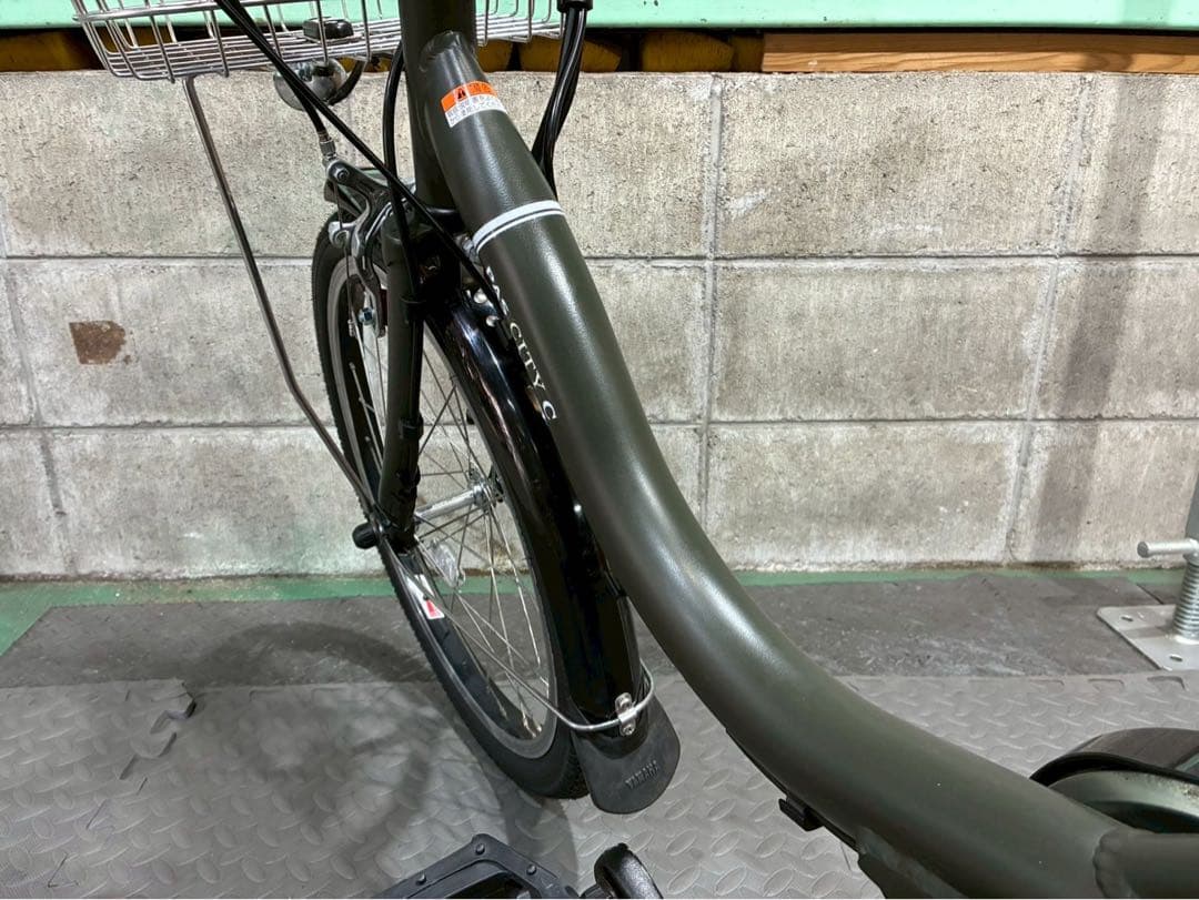 №8612電動自転車ヤマハ　パスシティーC 20インチ✨人気のカーキ✨