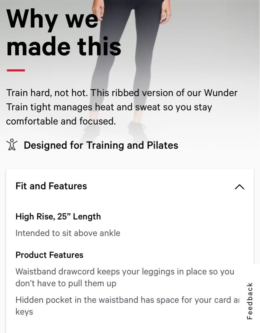 ルルレモン レギンス タイツ リブ Lululemon Wunder Train