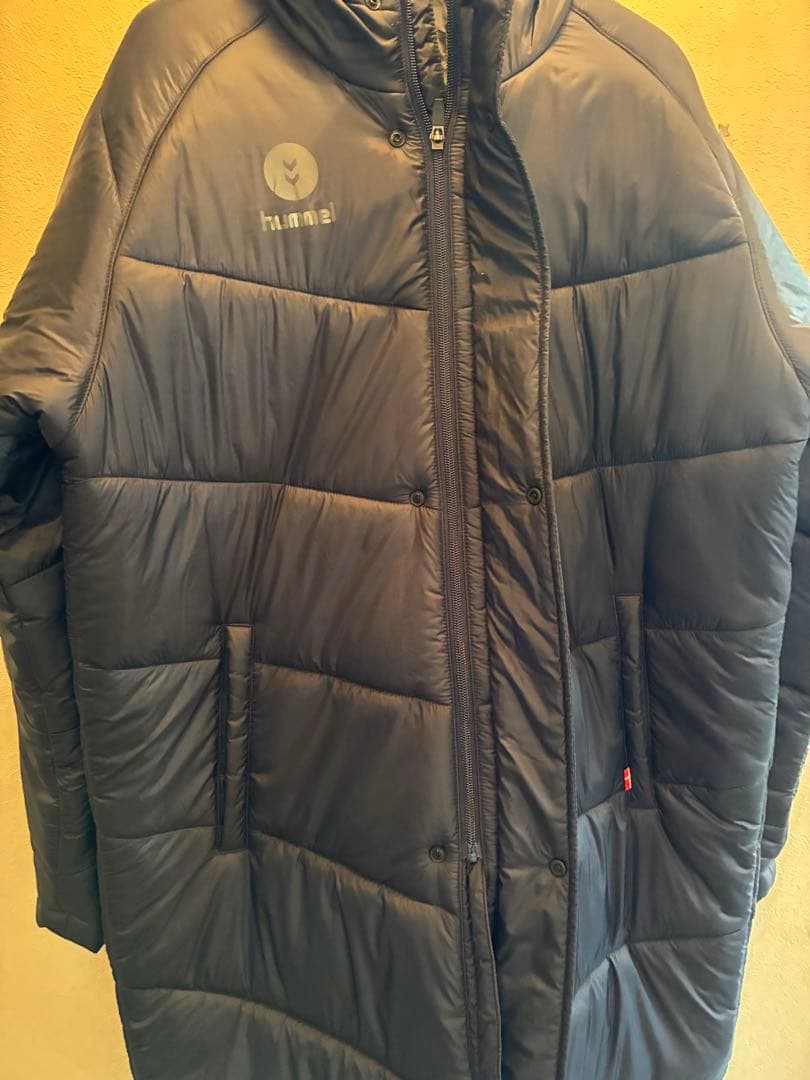 hummel フード付きベンチコート 紺　着用なく新品に近い